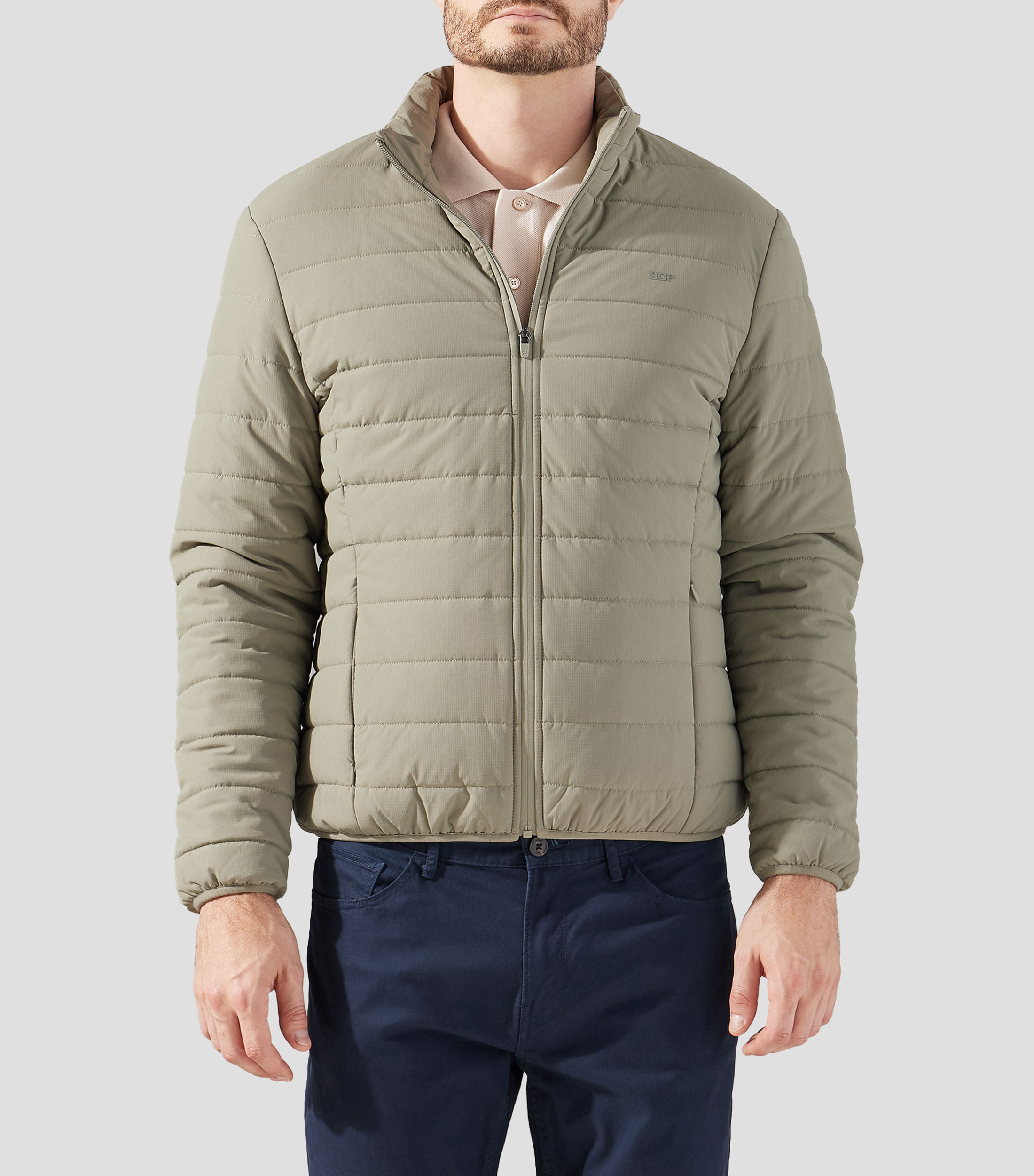 Chamarra puffer con capucha Hombre